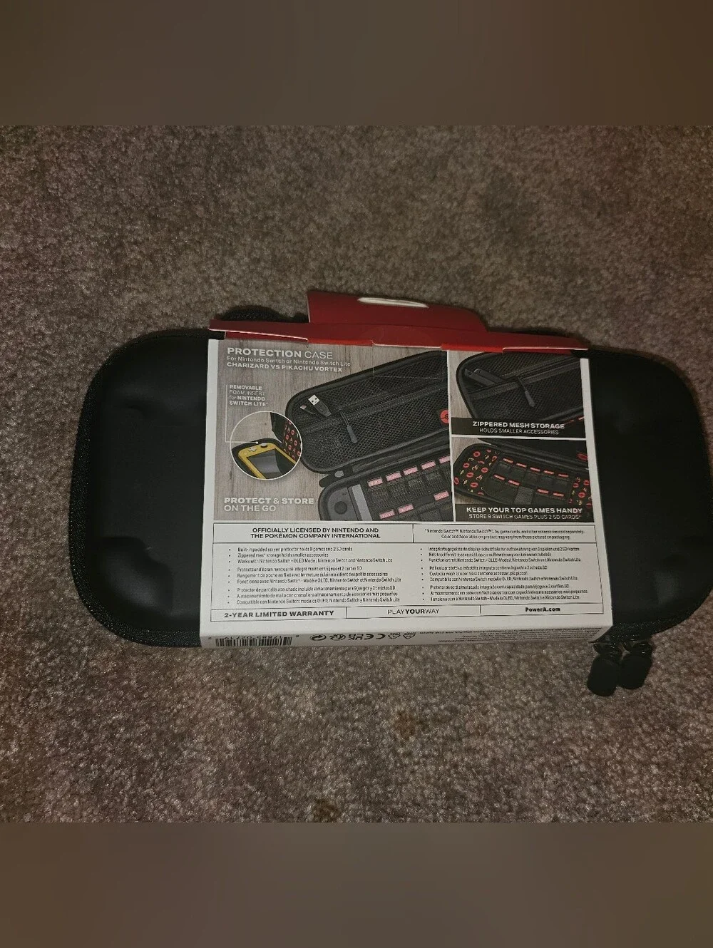 Nintendo Switch Pokémon Protection Case - Red & Yellow